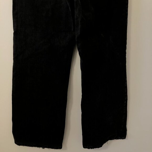 3/$25 ❥ Garage Straight Wide Leg High Waist Distressed Soft Black Size 5 Jeans - Picture 7 of 13